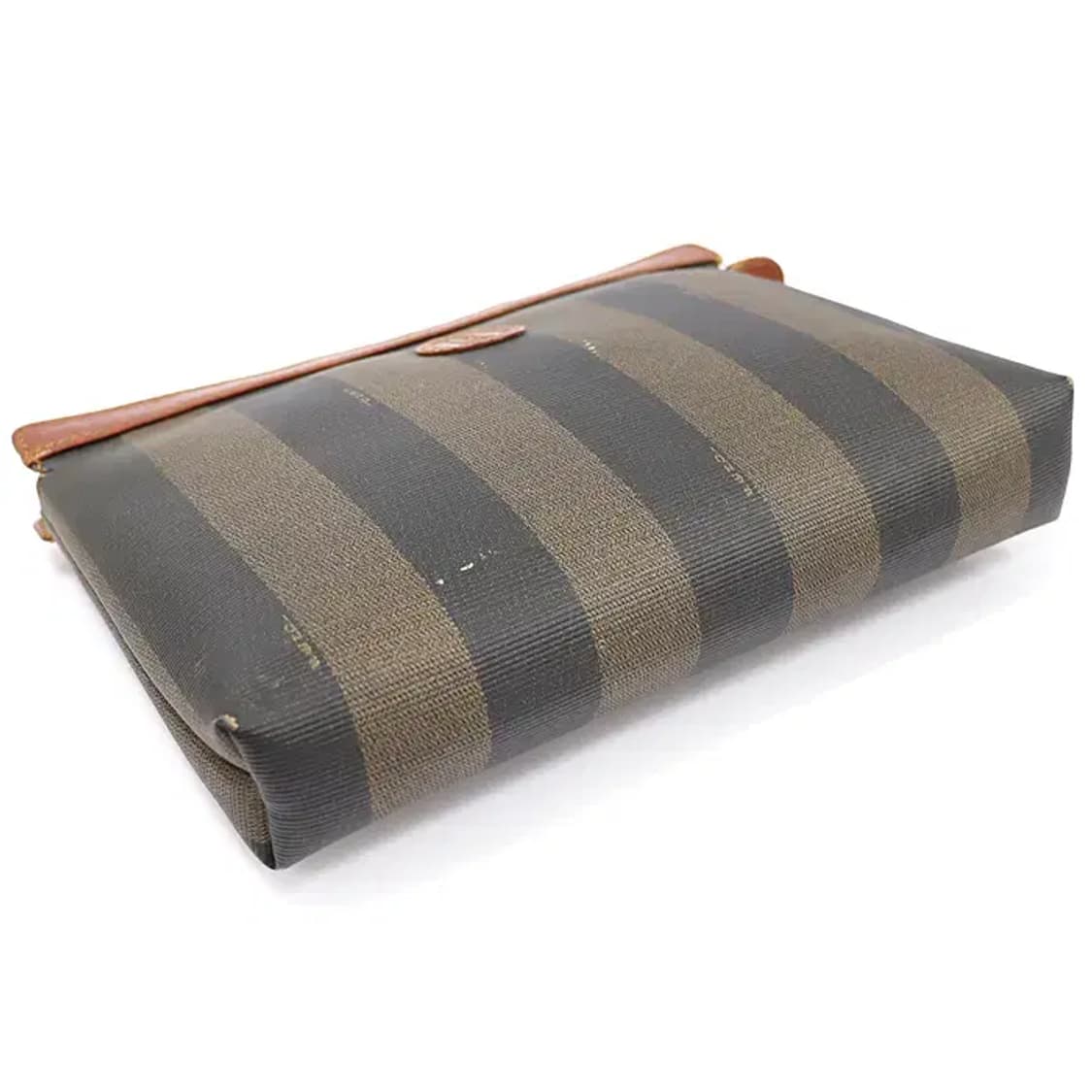 펜디 11808 PVC 페퀸 스트라이프 브라운 클러치 CO81312FD 상품이미지3