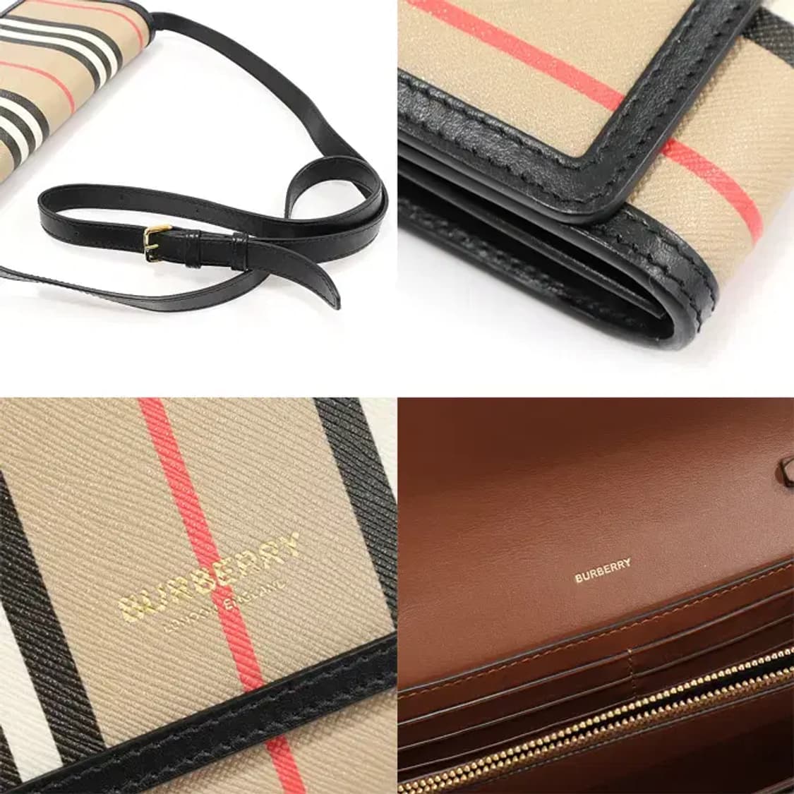 버버리 80260041 캔버스 스트랩 월릿 크로스백 CO90775BU 상품이미지7