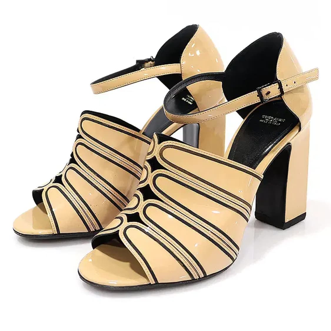 조르지오아르마니 페이던트 오픈토 블럭 힐 여성 샌들 EP45497ETC 상품이미지2