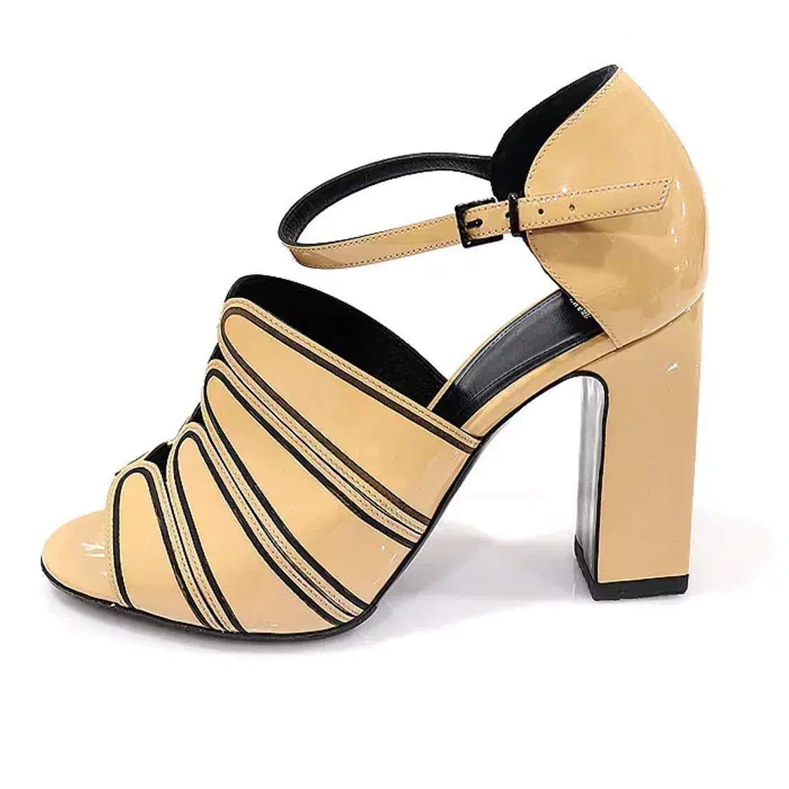 조르지오아르마니 페이던트 오픈토 블럭 힐 여성 샌들 EP45497ETC 상품이미지3