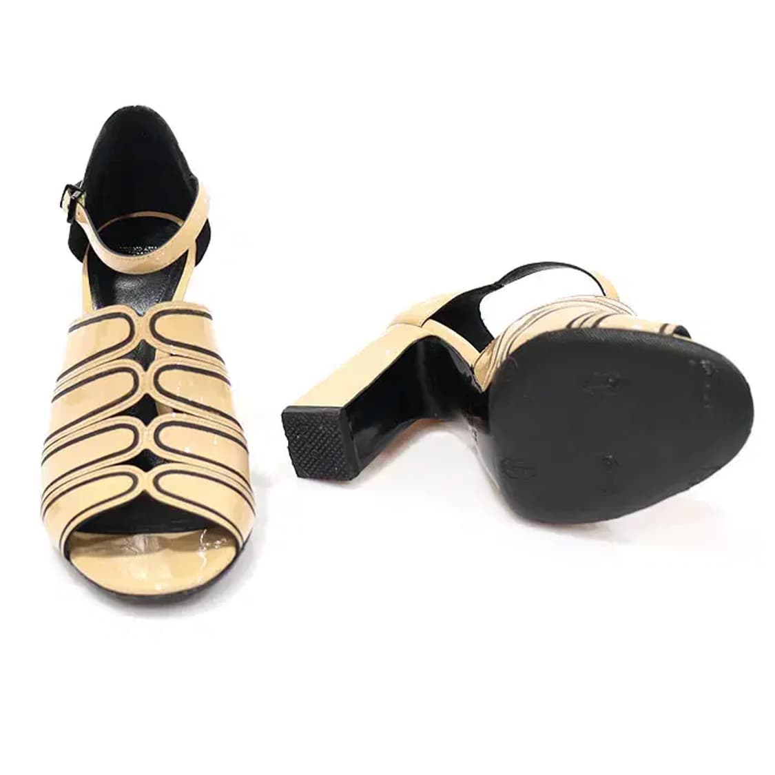 조르지오아르마니 페이던트 오픈토 블럭 힐 여성 샌들 EP45497ETC 상품이미지5