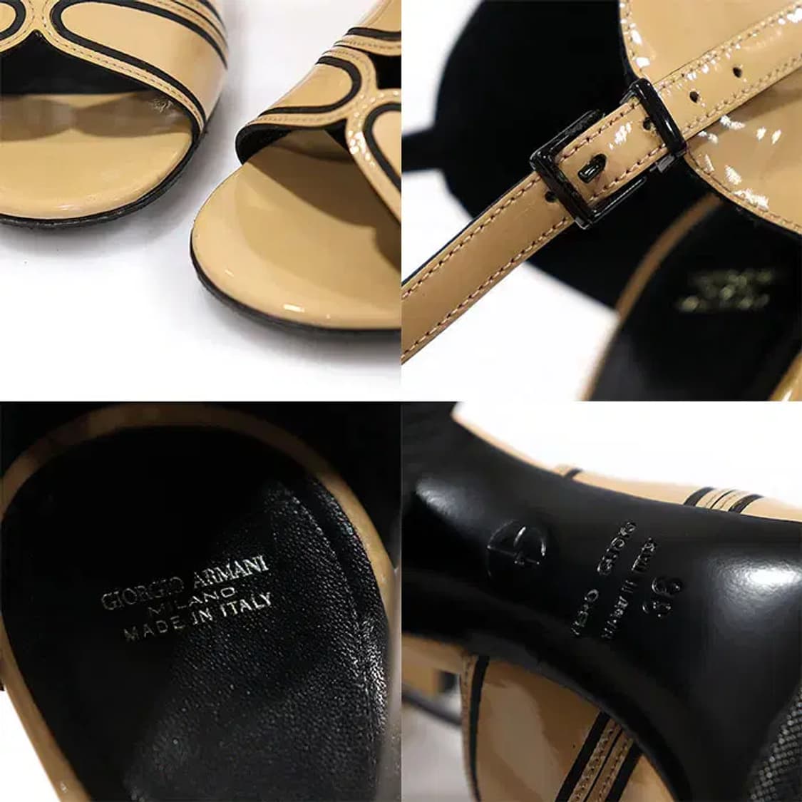 조르지오아르마니 페이던트 오픈토 블럭 힐 여성 샌들 EP45497ETC 상품이미지7