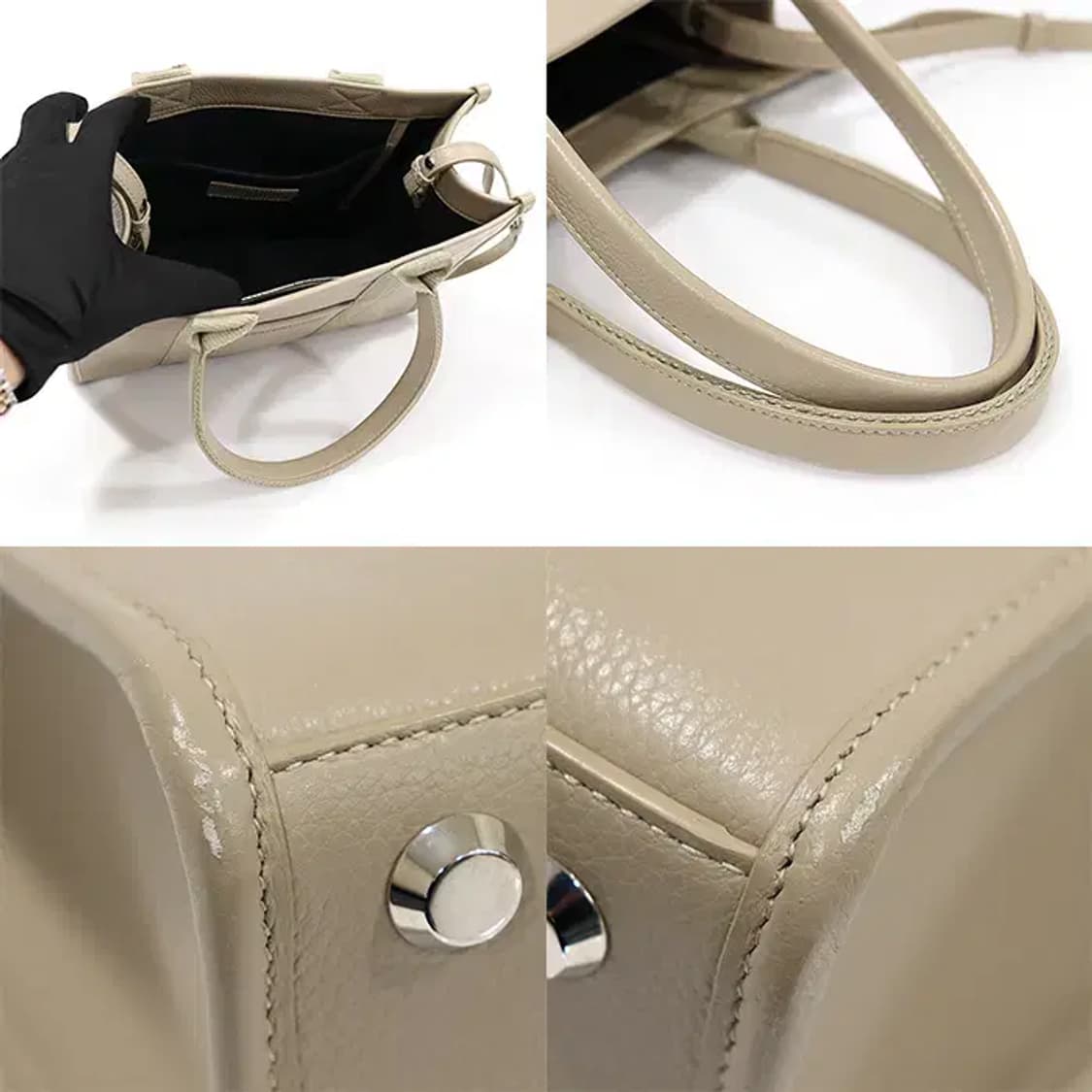 발렌시아가 671402 베이지 하드웨어 스몰 토트 EP81426BC 상품이미지6