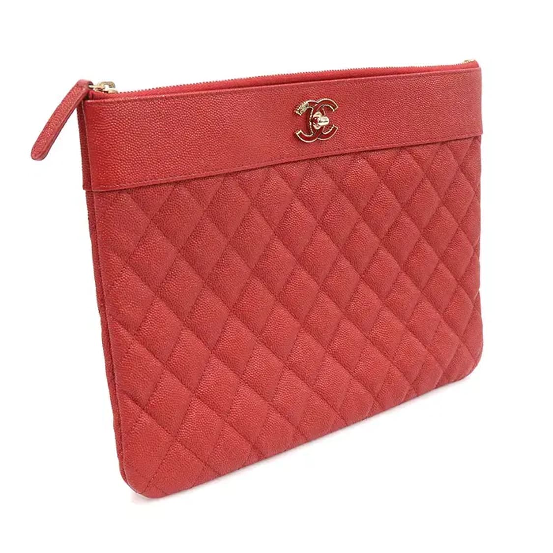 샤넬 A80992 레드 캐비어 금장 클래식 뉴미듐 클러치 57286CHC 상품이미지3