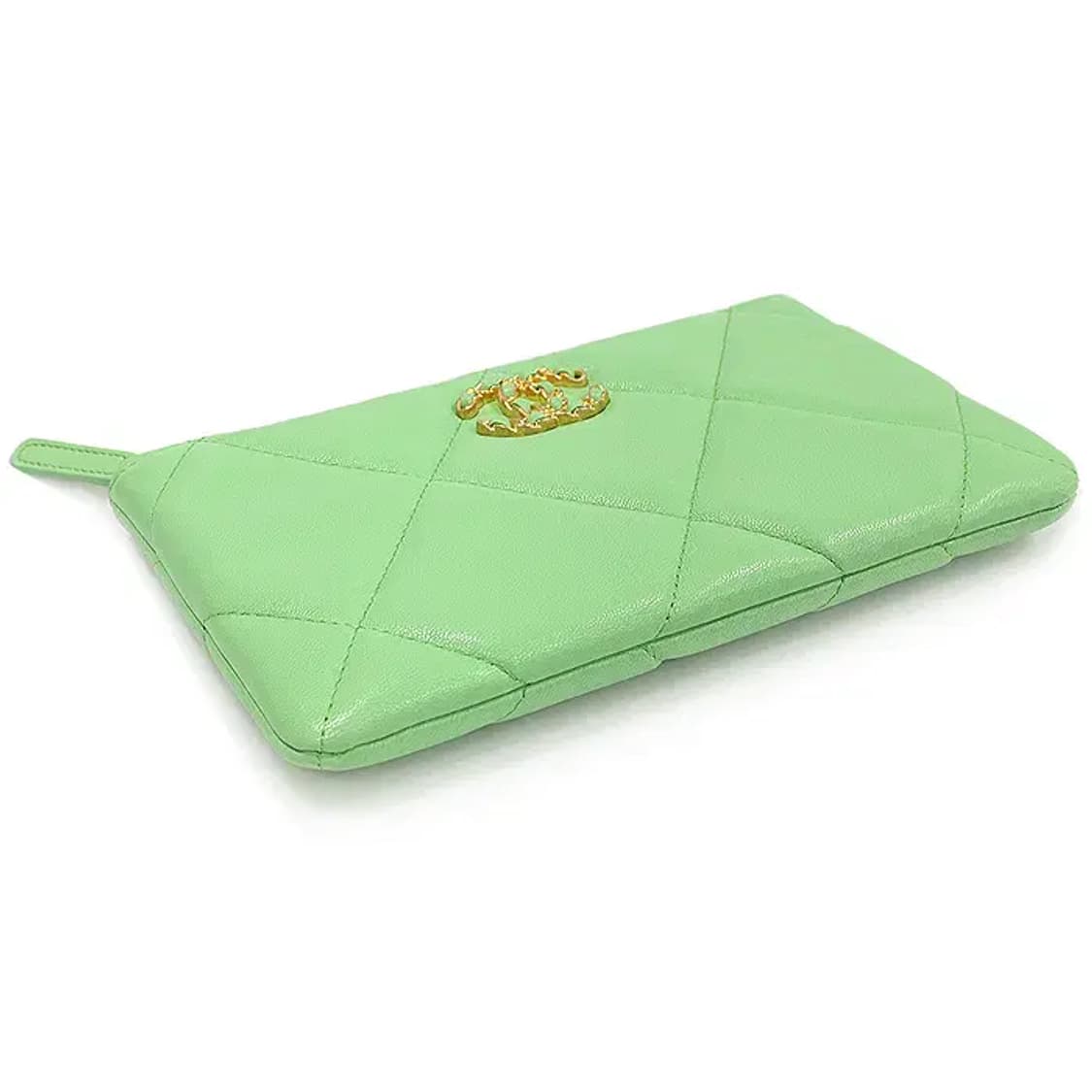 샤넬 AP1059 그린 고트스킨 금장 19 스몰 파우치 40515CHC 상품이미지4