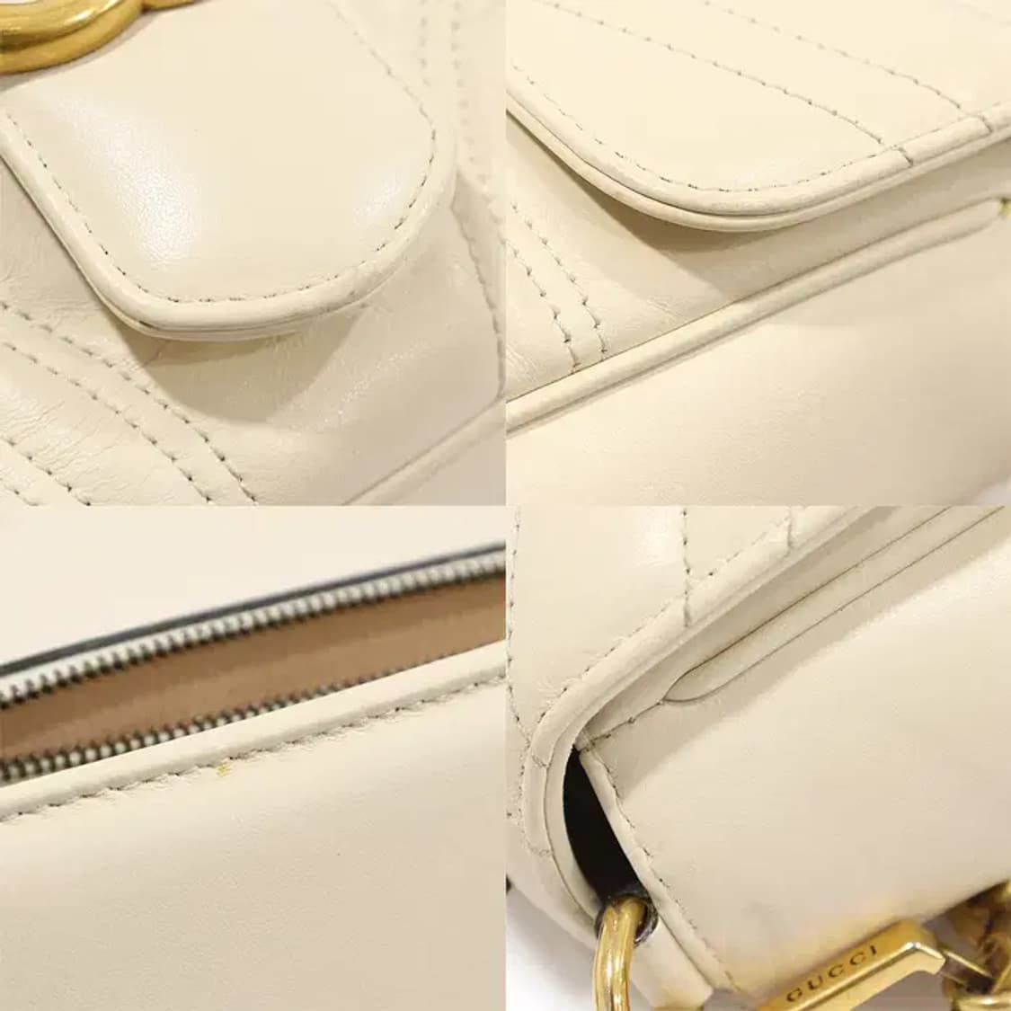 구찌 498110 GG 금장 체인 마몽 탑핸들 스몰 EP74761GU 상품이미지6