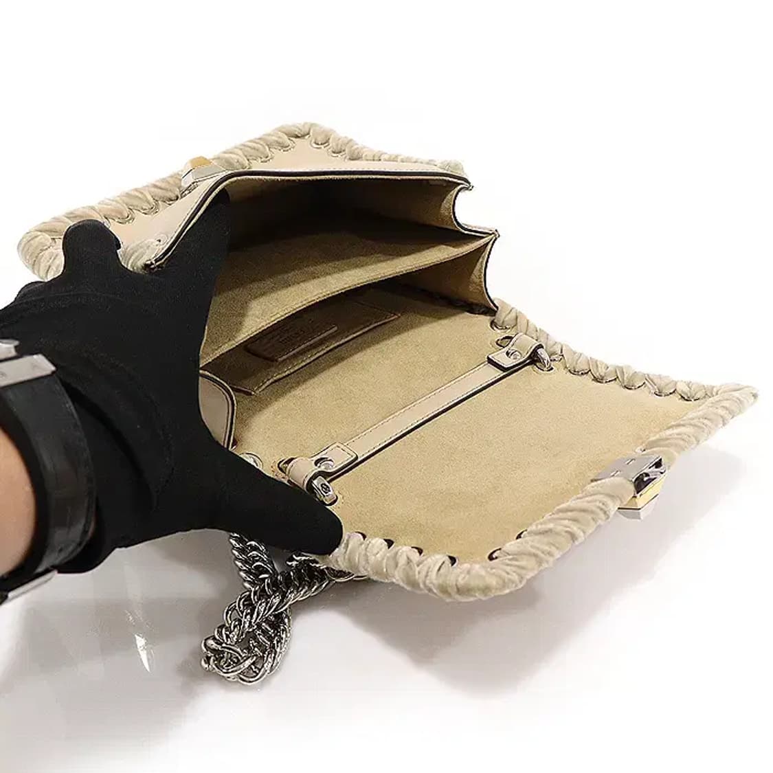 펜디  8M0381 베이지  윕스티치  스몰 숄더백 CO36284FD 상품이미지4