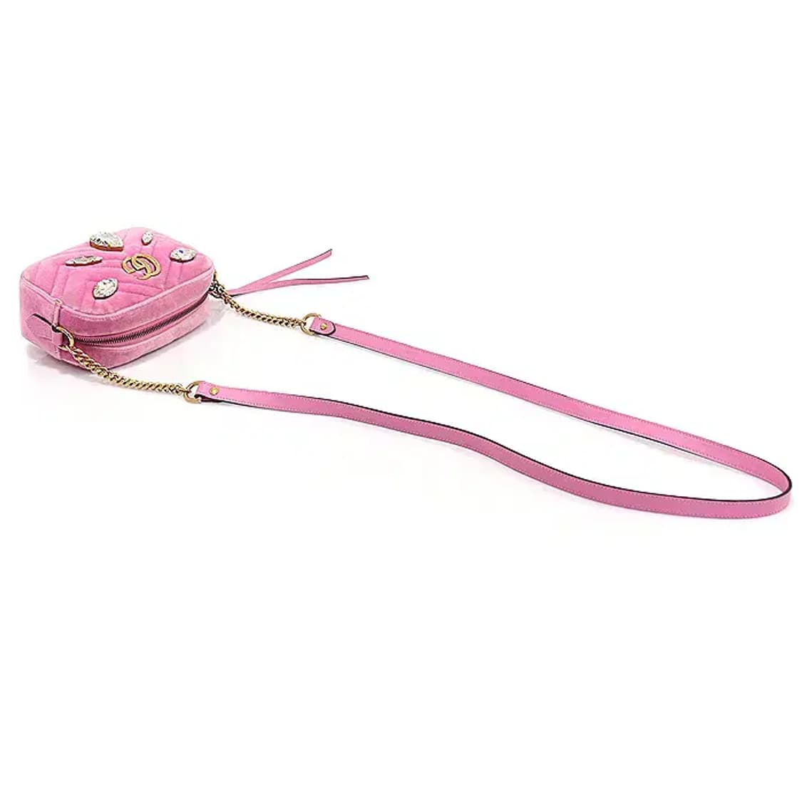 구찌 448065 핑크 벨벳 GG 마몽 크로스백 CO01865GU 상품이미지3