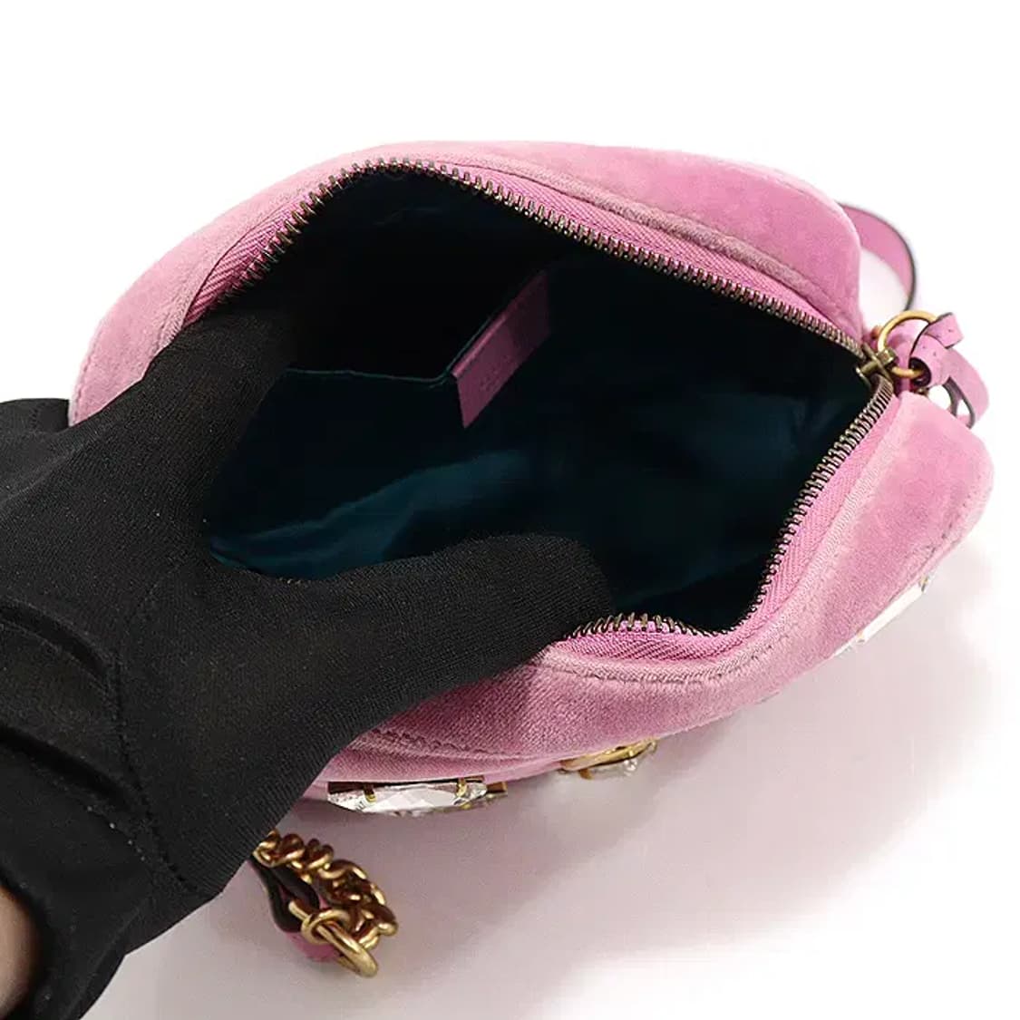 구찌 448065 핑크 벨벳 GG 마몽 크로스백 CO01865GU 상품이미지5