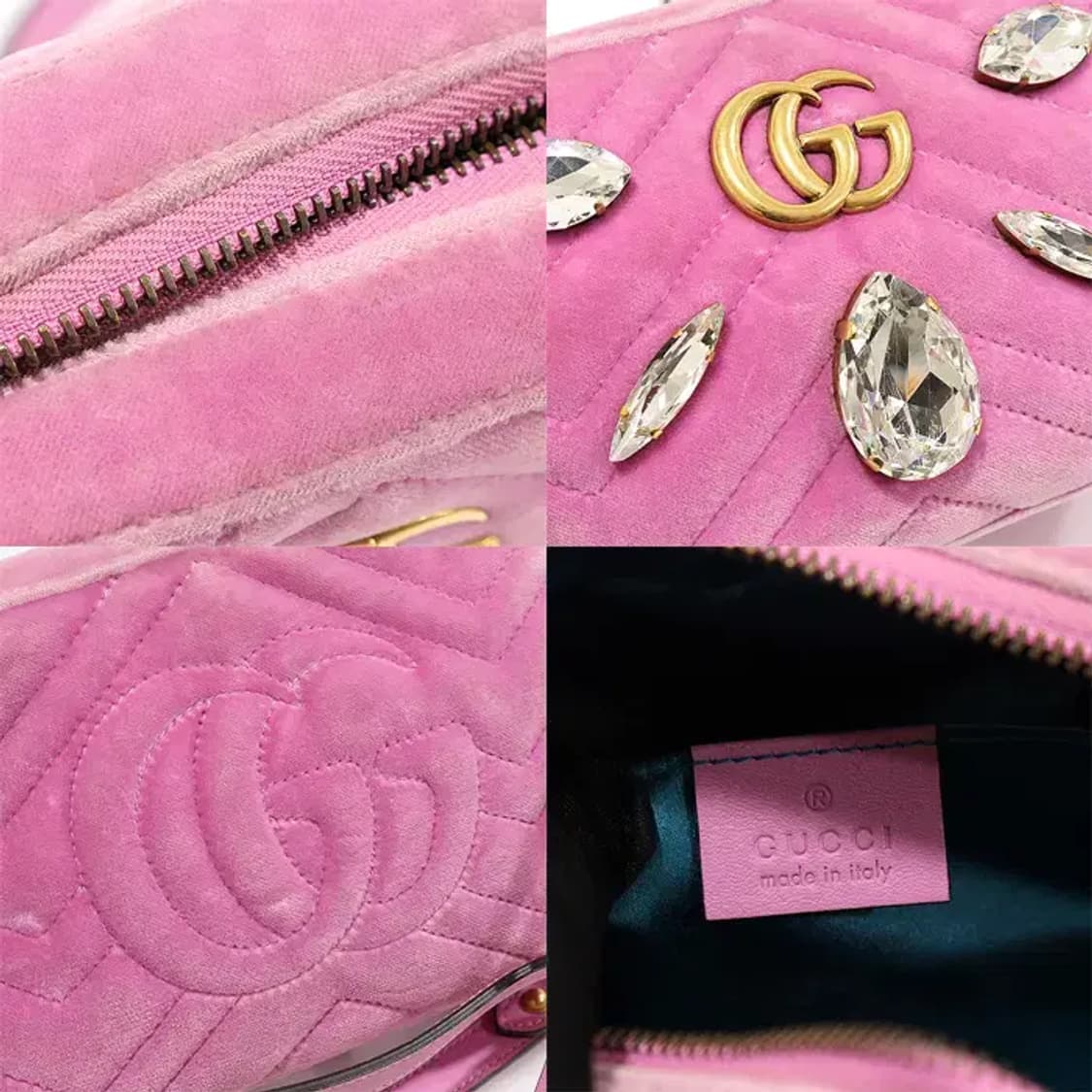 구찌 448065 핑크 벨벳 GG 마몽 크로스백 CO01865GU 상품이미지7