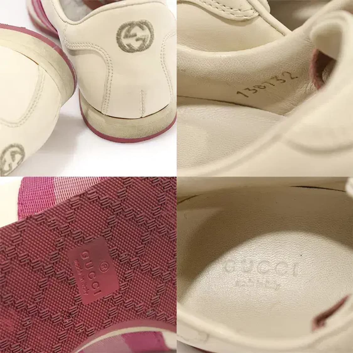 구찌 138732 베이지 로우탑 여성 스니커즈 36C CO29857GU 상품이미지7