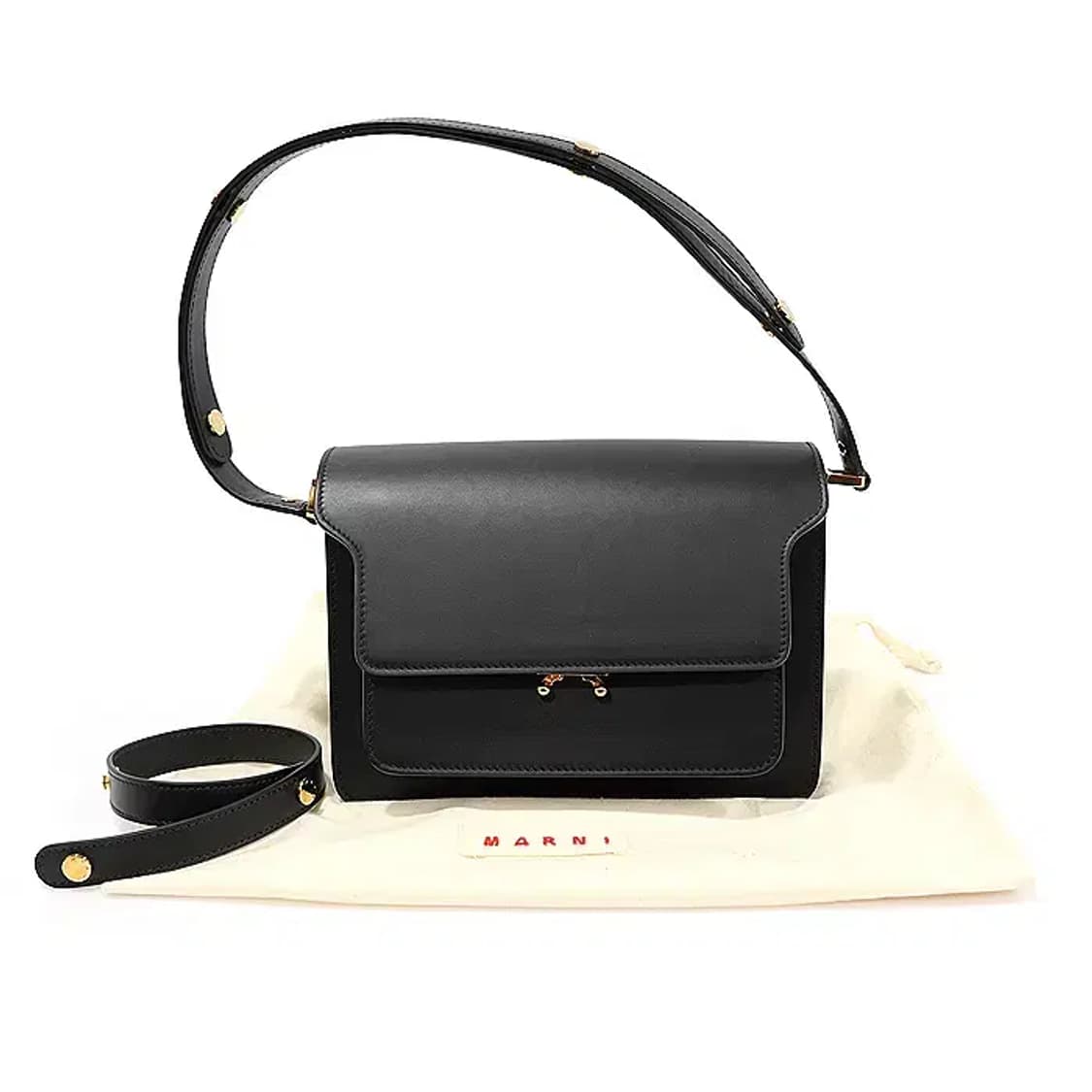 마르니 SBMPN09NO1 블랙 트렁크 미듐 숄더백 EP88686ETC 상품이미지2