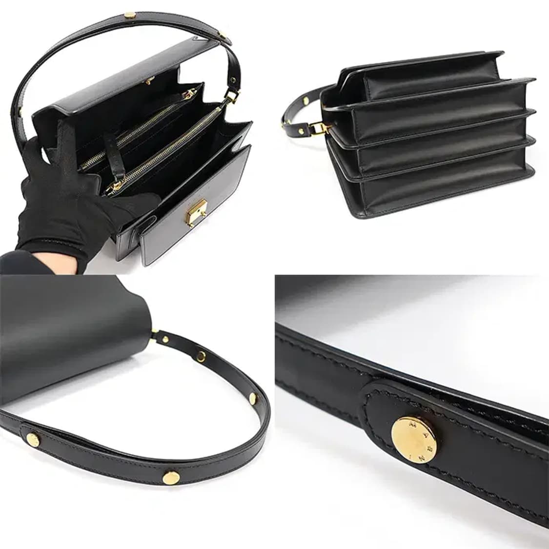 마르니 SBMPN09NO1 블랙 트렁크 미듐 숄더백 EP88686ETC 상품이미지5