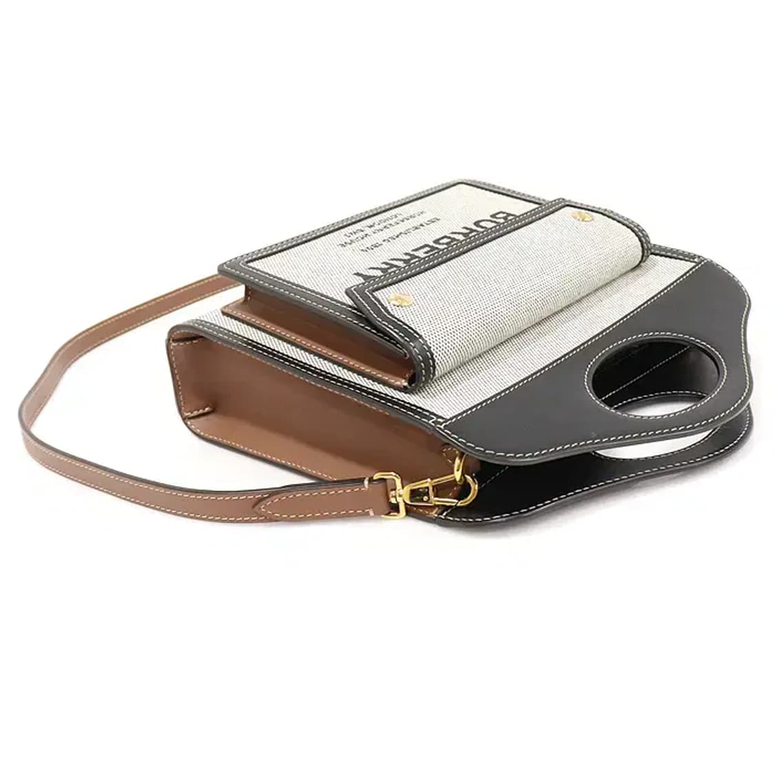 버버리 80324371 투톤 캔버스 미니 포켓 토트 EP82579BU 상품이미지4