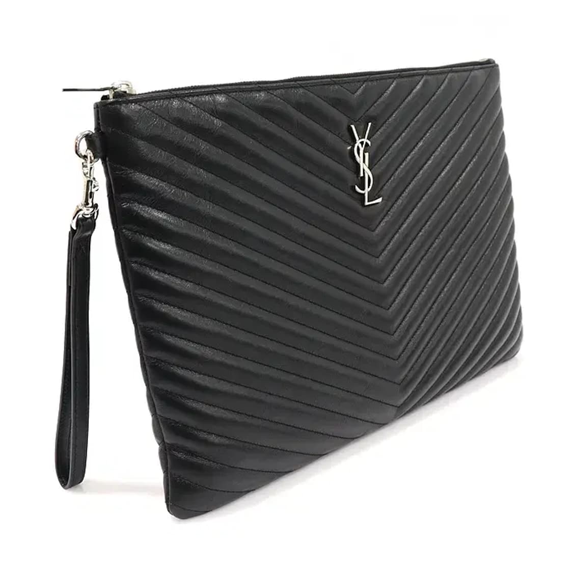 생로랑 440222 블랙 다큐먼트 홀더 스트랩 클러치 EP34483YSL 상품이미지3