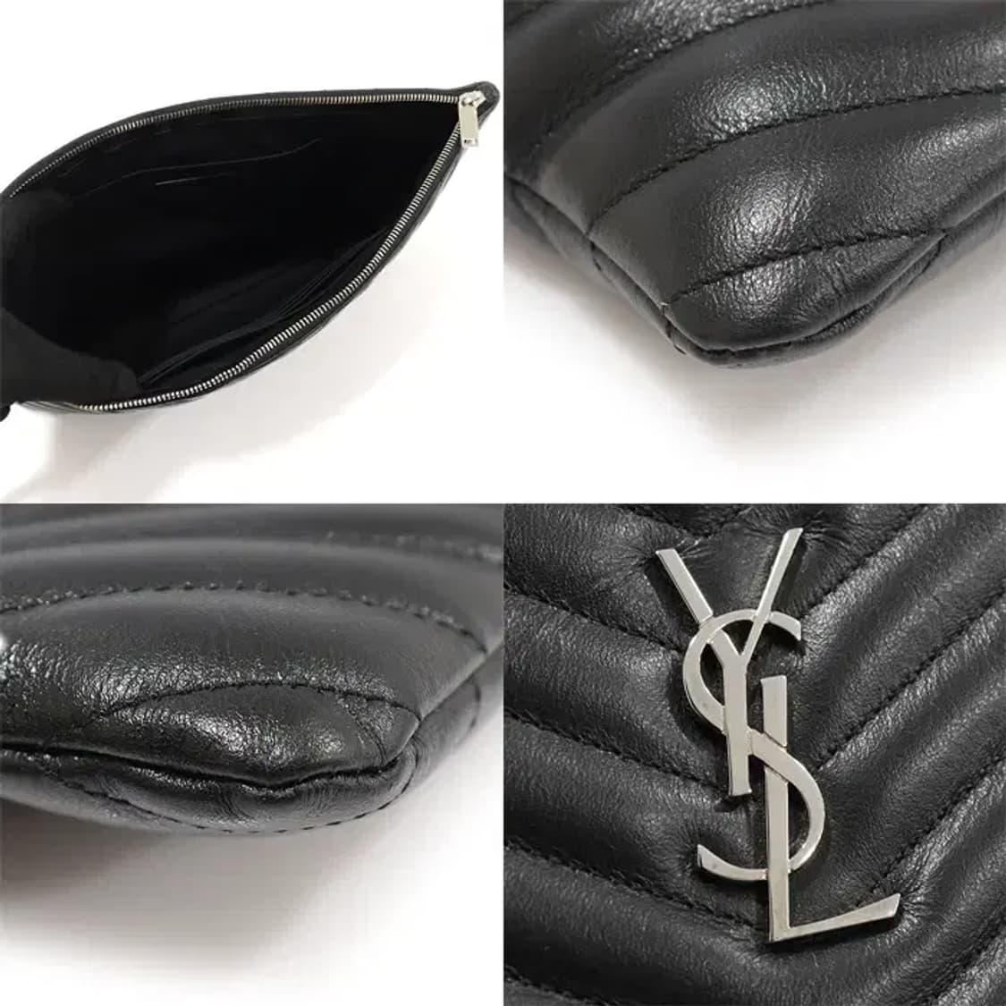 생로랑 440222 블랙 다큐먼트 홀더 스트랩 클러치 EP34483YSL 상품이미지6