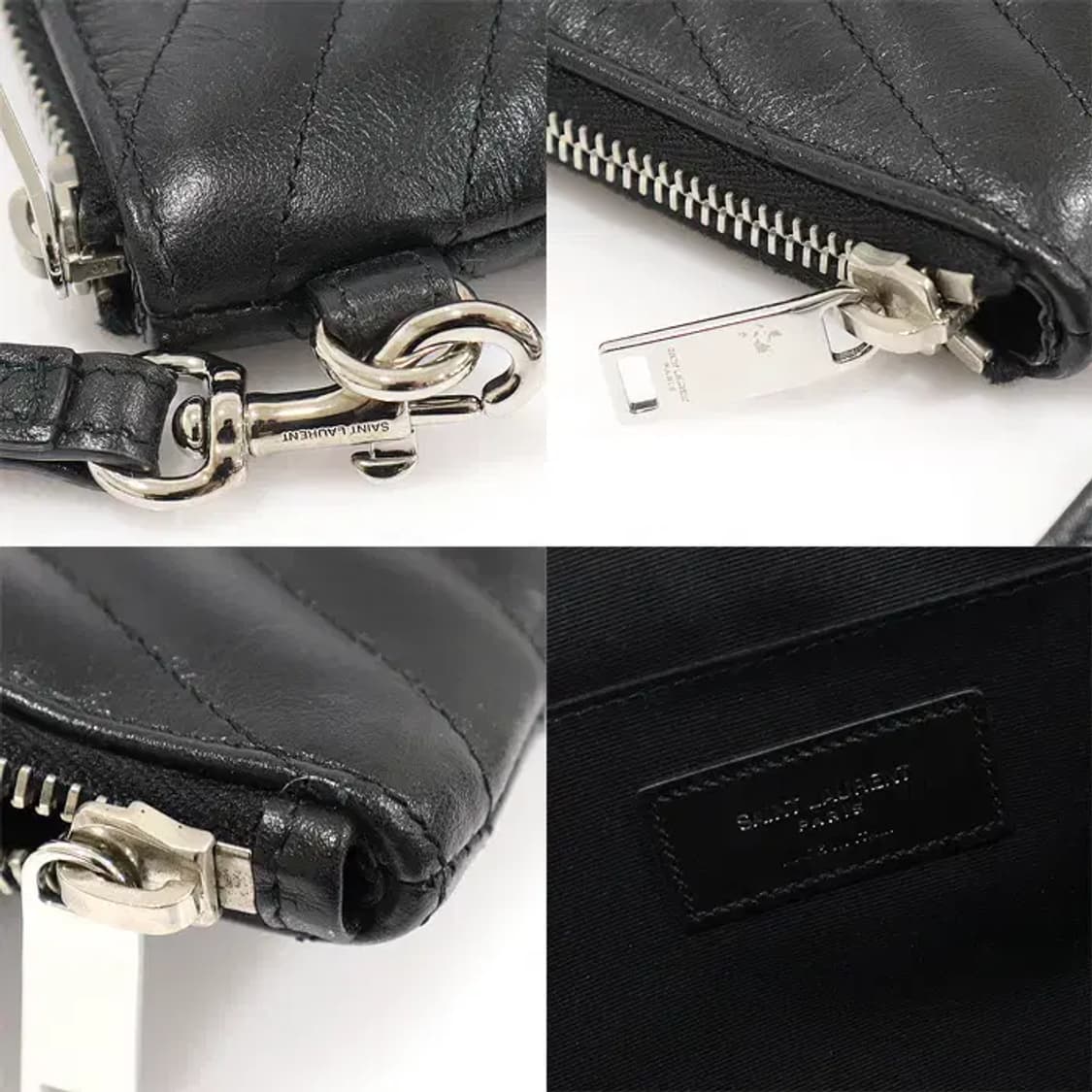 생로랑 440222 블랙 다큐먼트 홀더 스트랩 클러치 EP34483YSL 상품이미지7