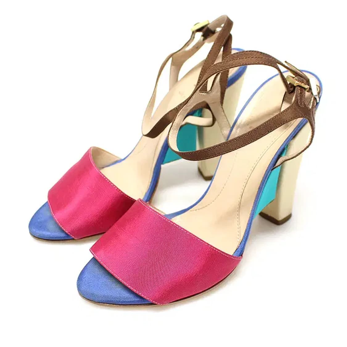 펜디 멀티 컬러 새틴 스트랩 여성 샌들 36 12304FD 상품이미지2