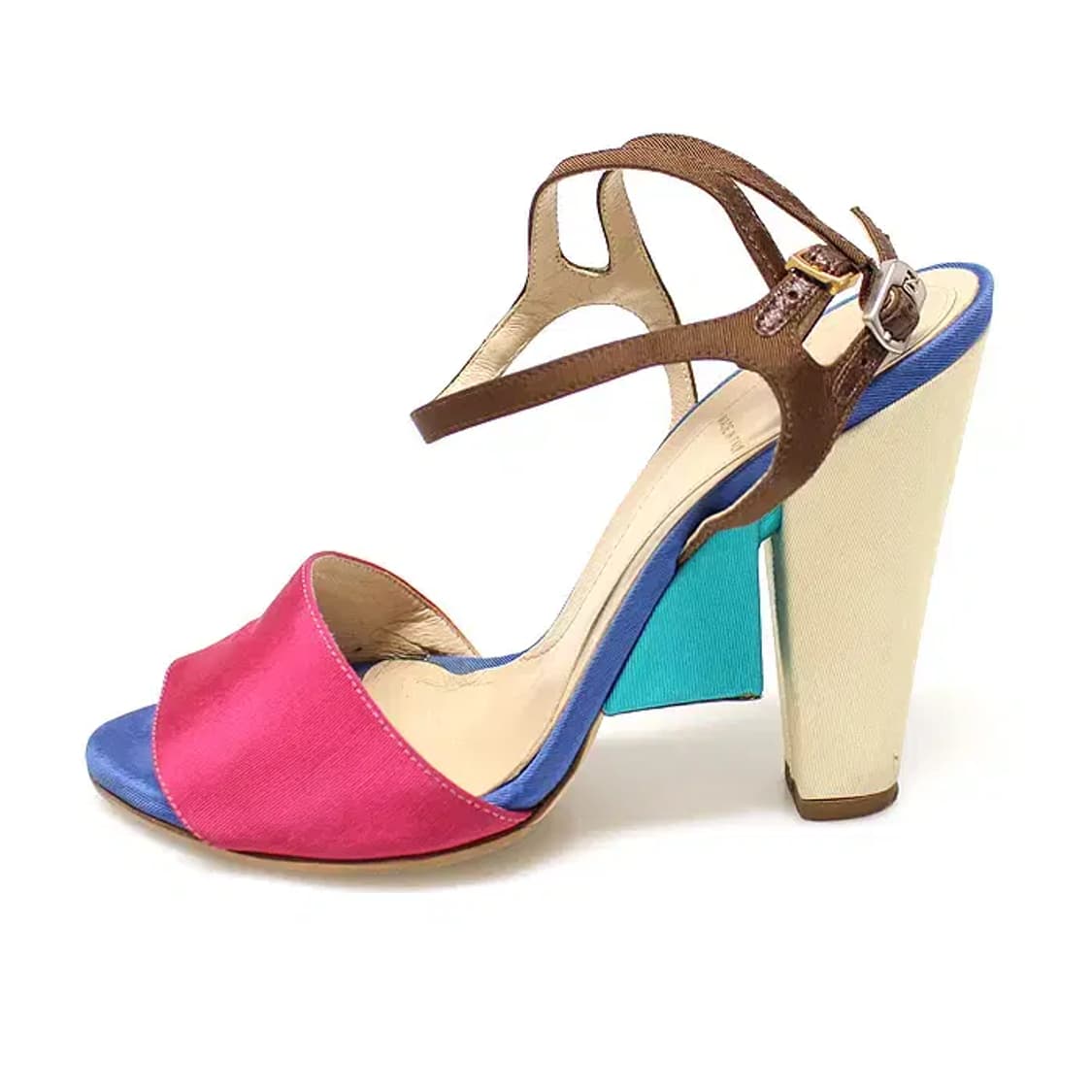 펜디 멀티 컬러 새틴 스트랩 여성 샌들 36 12304FD 상품이미지3