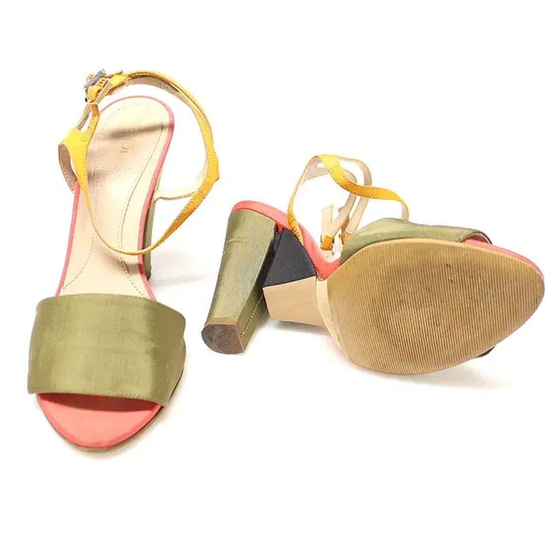 펜디 멀티 컬러 새틴 FF로고 스트랩 여성 샌들 36 17360FD 상품이미지5