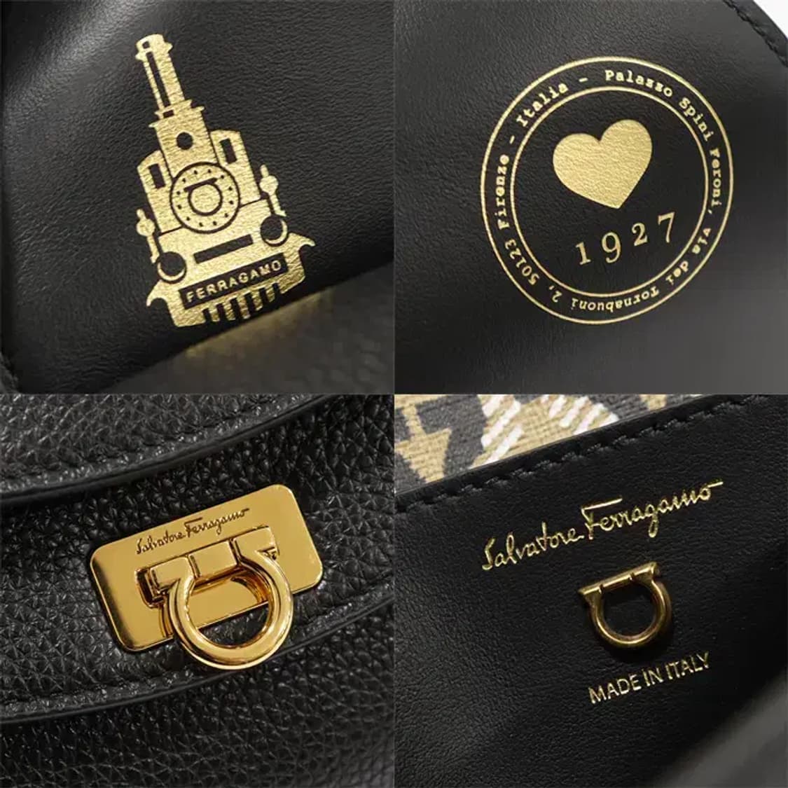 페라가모 21 I333 블랙 금장 트래블 스몰 크로스백 EP40250FE 상품이미지7
