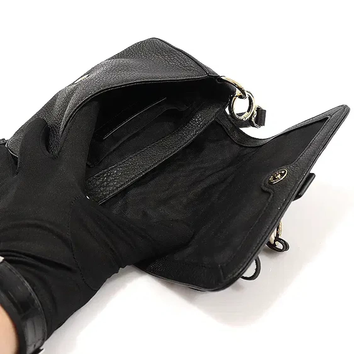 레베카밍코프 블랙 레더 미니 마라 크로스백 EP40756ETC 상품이미지5