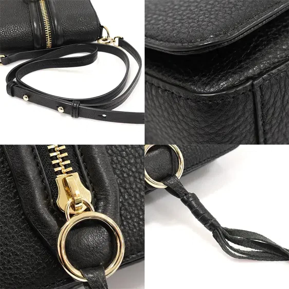 레베카밍코프 블랙 레더 미니 마라 크로스백 EP40756ETC 상품이미지6