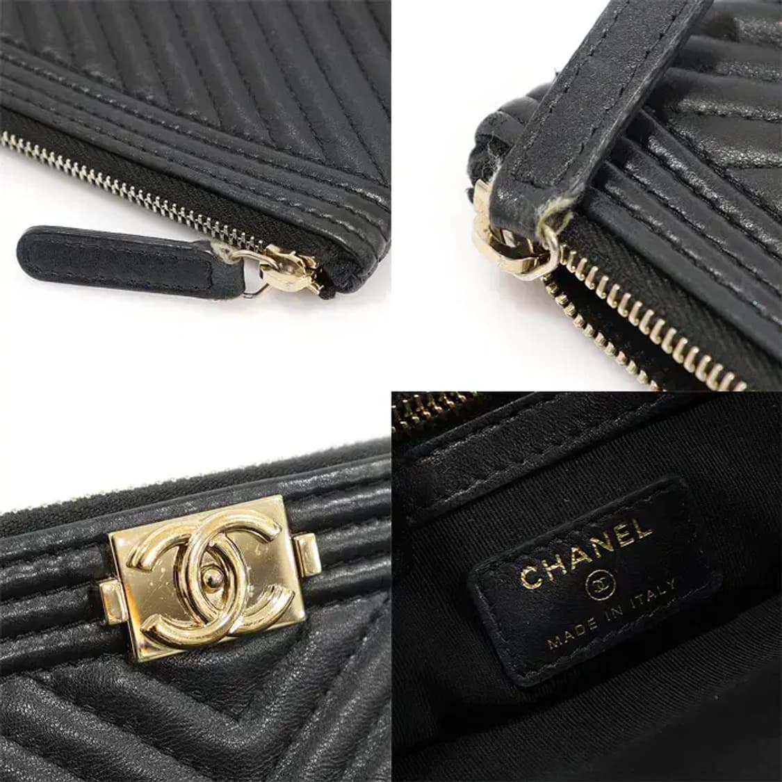 샤넬 A84406 블랙 금장 보이 샤넬 뉴미듐 클러치백 CO17859CH 상품이미지7