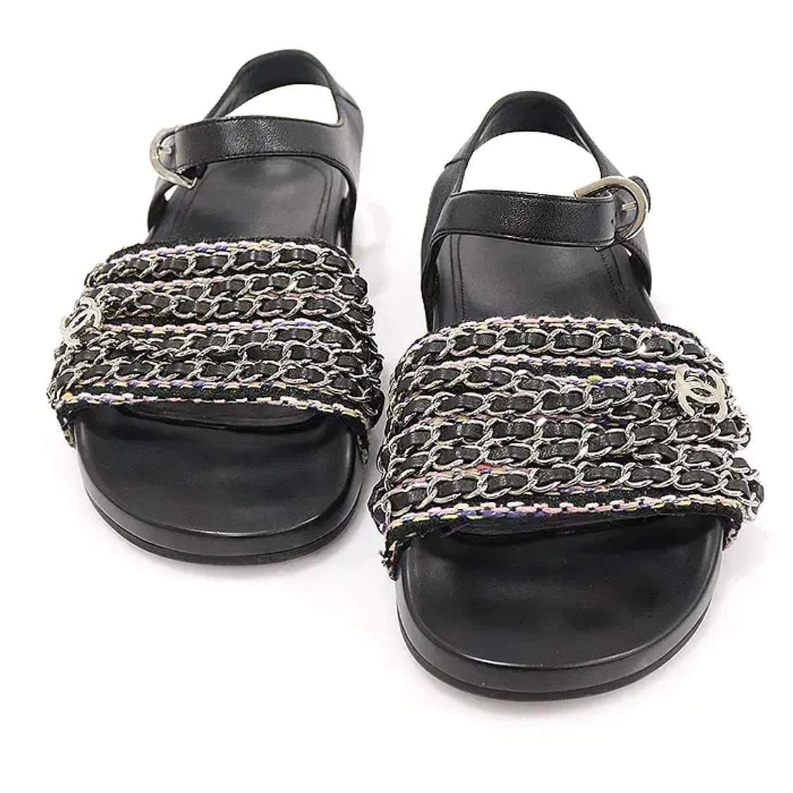 샤넬 G31764 멀티 컬러 트위드 체인 여성 샌들 CO26849CH 상품이미지1