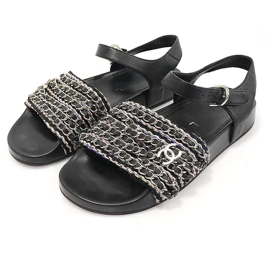 샤넬 G31764 멀티 컬러 트위드 체인 여성 샌들 CO26849CH 상품이미지3