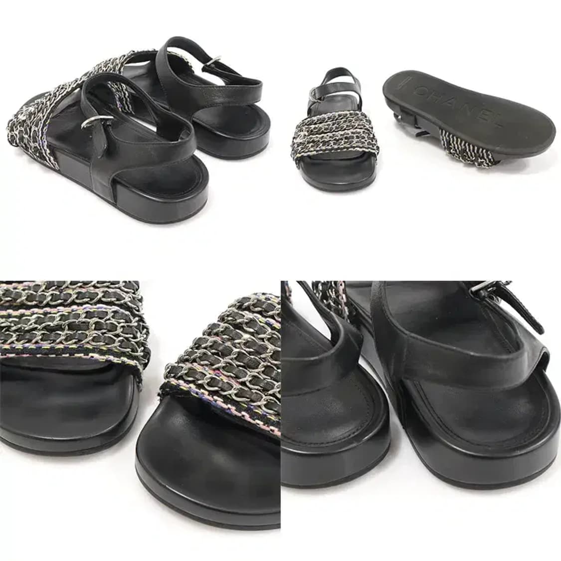 샤넬 G31764 멀티 컬러 트위드 체인 여성 샌들 CO26849CH 상품이미지5