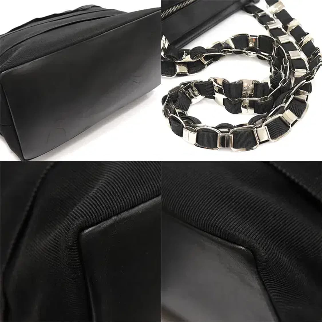 페라가모 21 6690 블랙 패브릭 바라 체인 숄더백 EP19195FE 상품이미지6