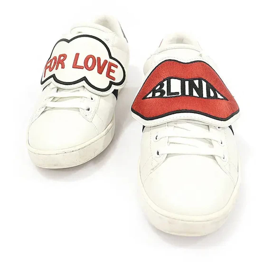 구찌 470342 화이트 레더 에이스 여성 스니커즈 GG41800GU 상품이미지1