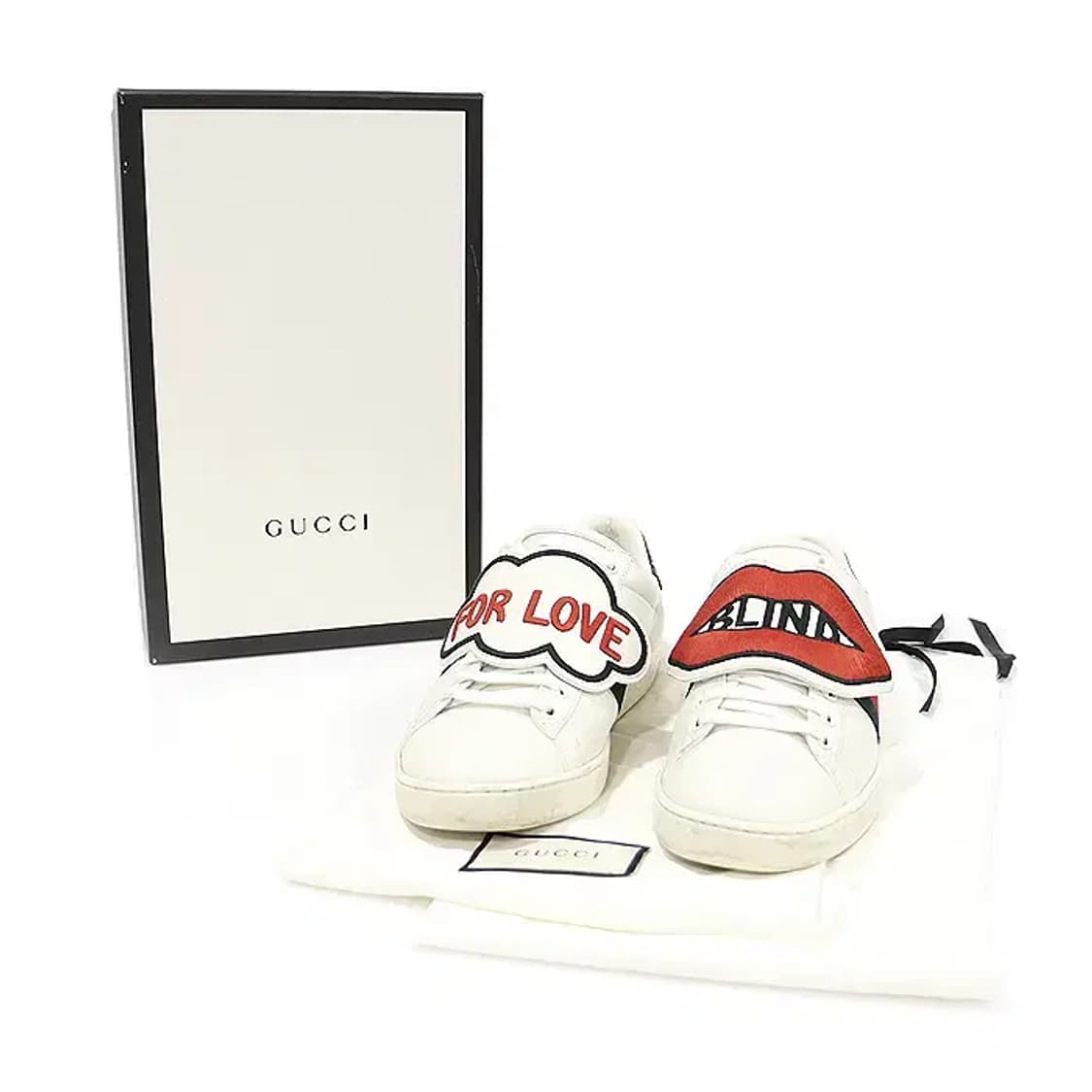 구찌 470342 화이트 레더 에이스 여성 스니커즈 GG41800GU 상품이미지2
