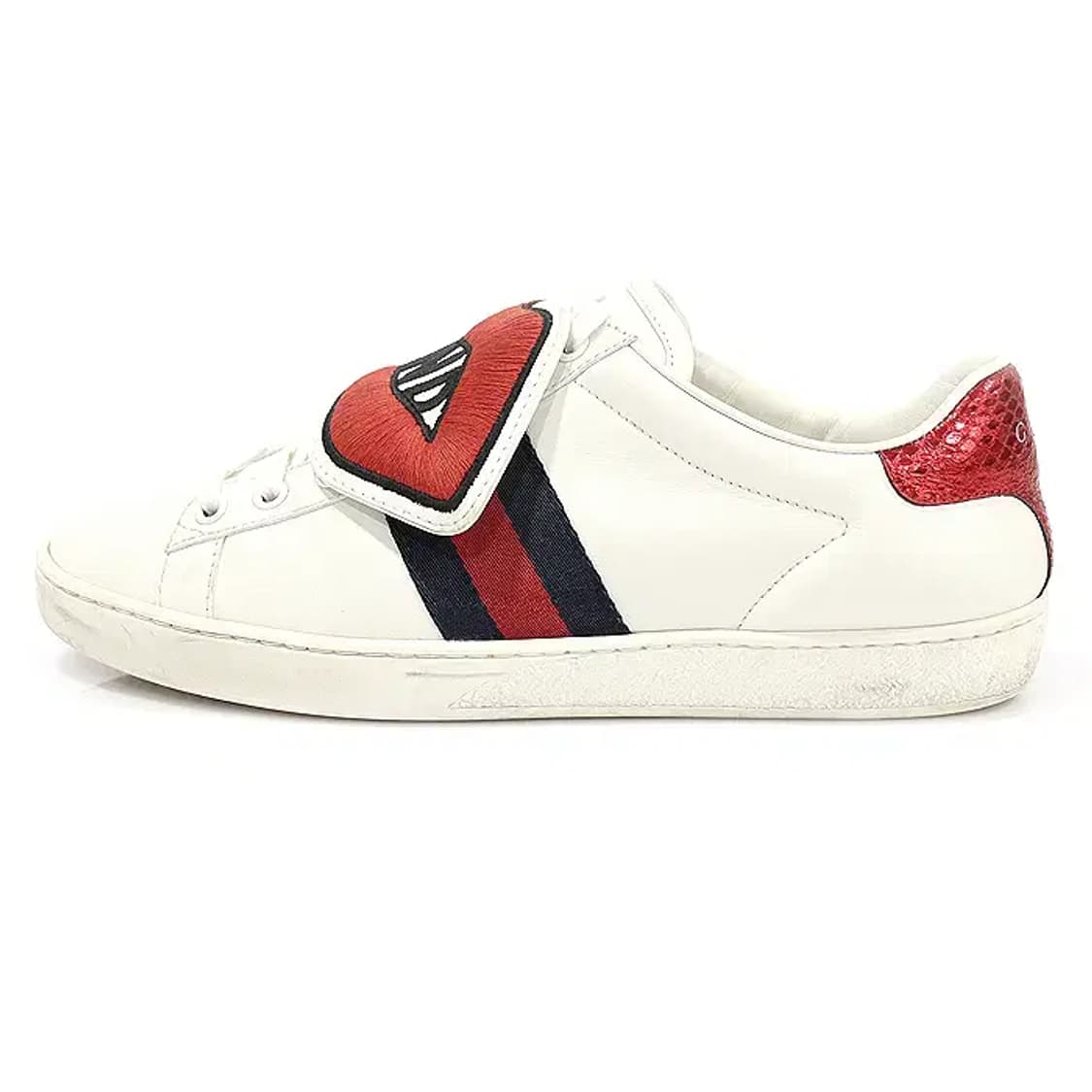 구찌 470342 화이트 레더 에이스 여성 스니커즈 GG41800GU 상품이미지4