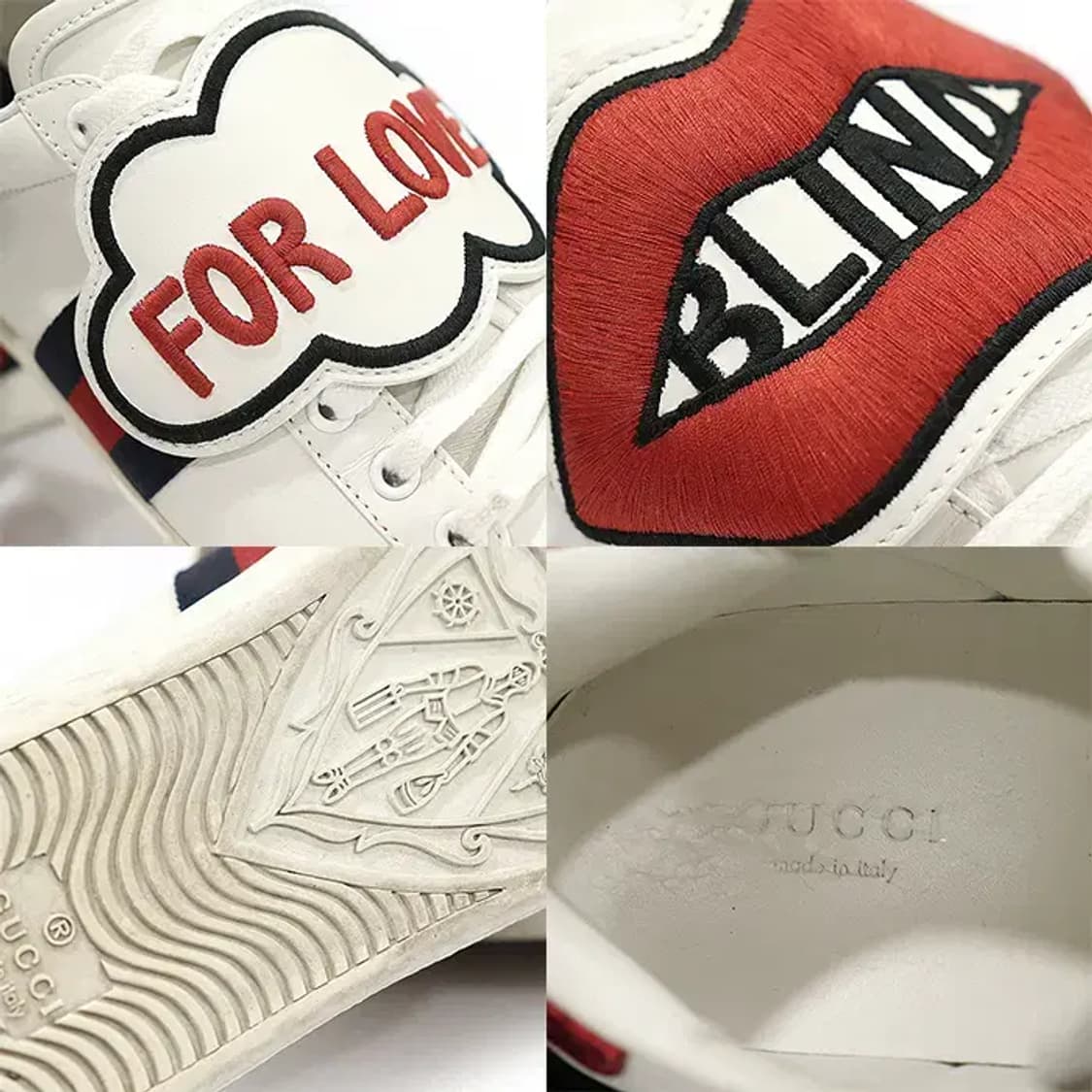 구찌 470342 화이트 레더 에이스 여성 스니커즈 GG41800GU 상품이미지7