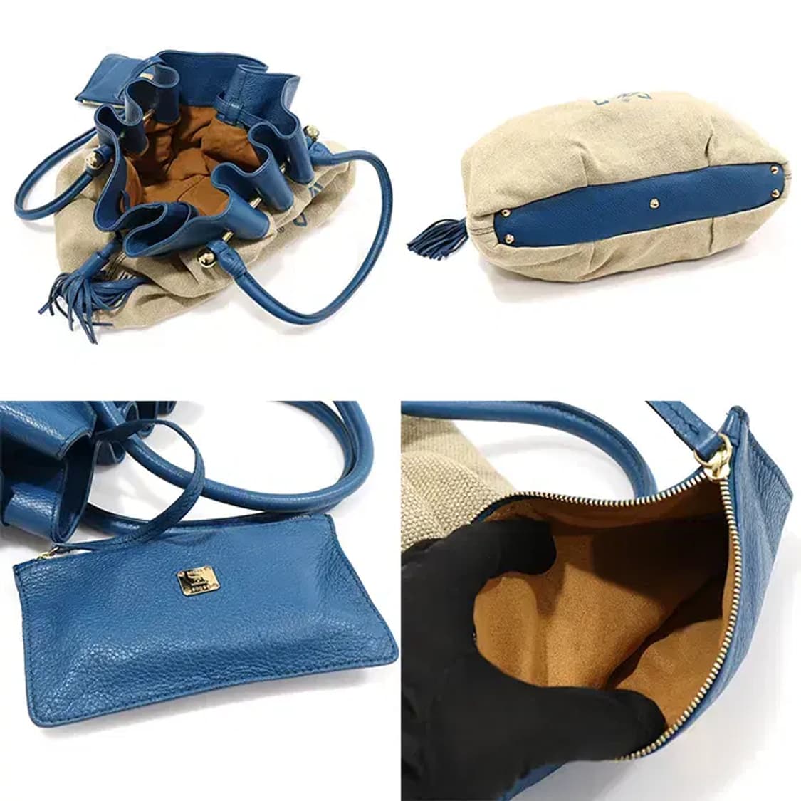 엠씨엠 MWD2SXL89LU001 린넨 버킷 라지 토트백 13827MCM 상품이미지5