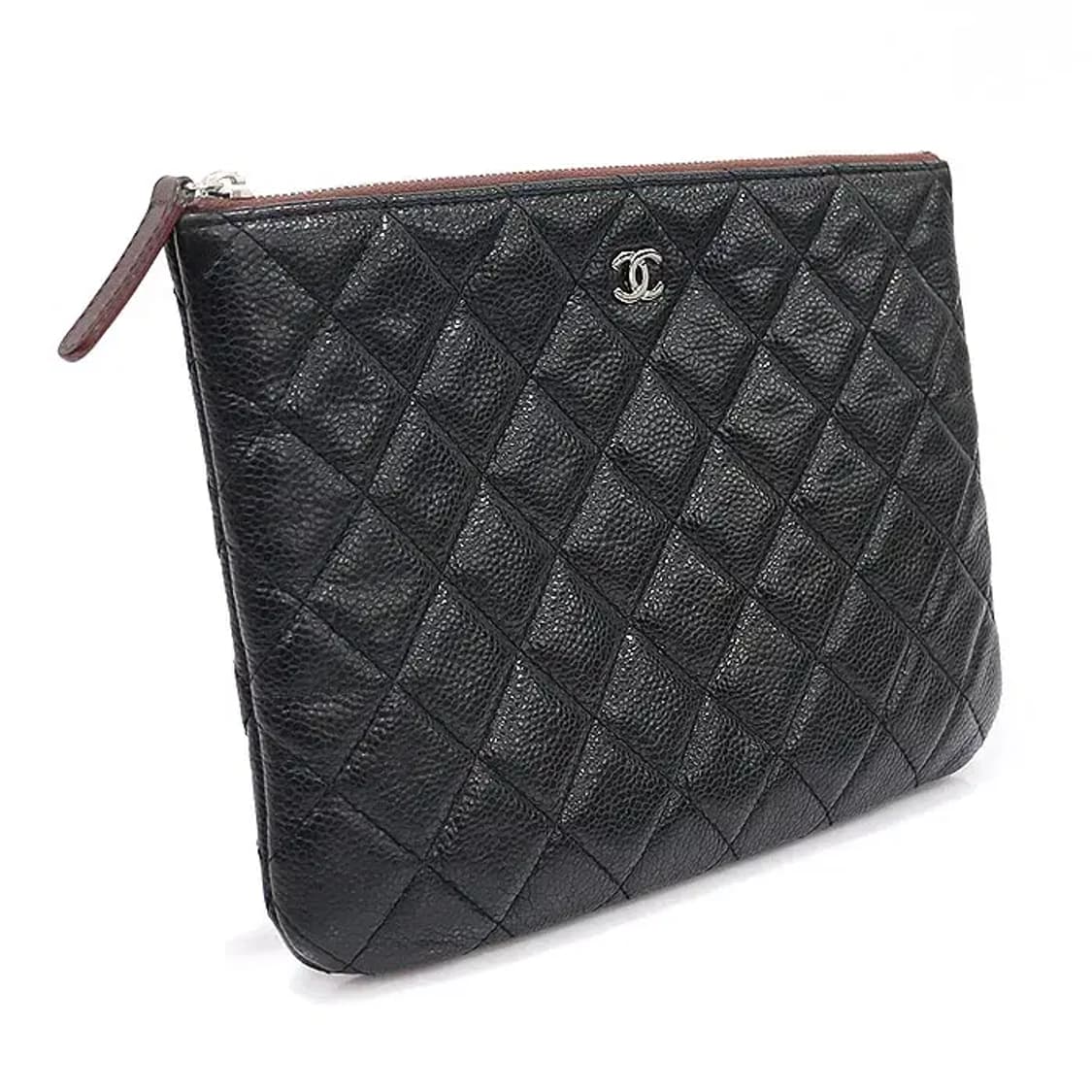 샤넬 A69252 블랙 캐비어 은장 클래식 미듐 클러치 03625CH 상품이미지3