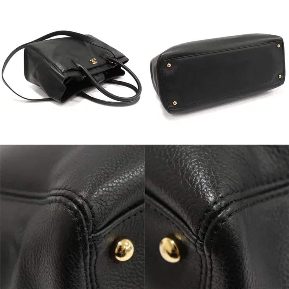 샤넬 A15206 블랙 카프스킨 금장 CC로고 서프백 EP98846CH 상품이미지5
