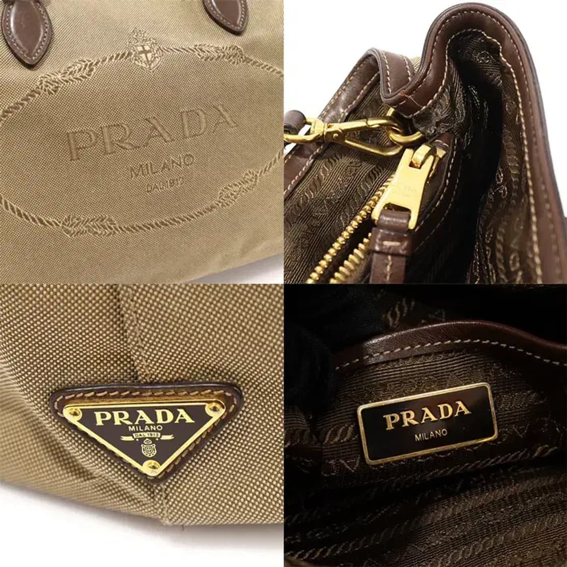 프라다 1BA579 브라운 자카드 레더 카나파 로고 EP19289PR 상품이미지7