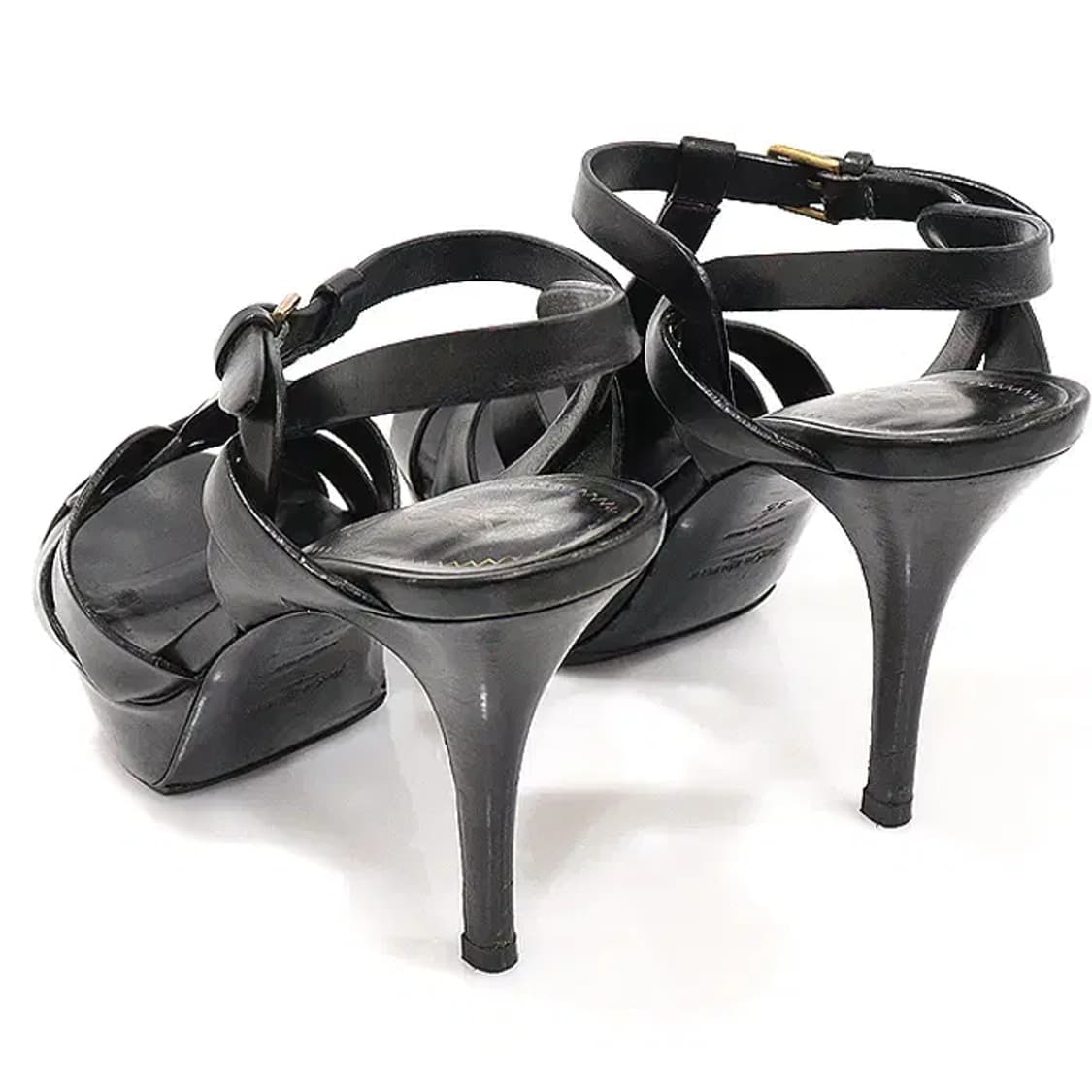 생로랑 199598 블랙 레더 트리뷰트 여성 샌들 CO45106YSL 상품이미지4