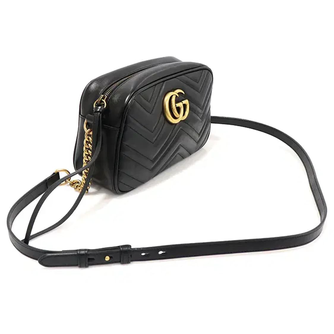 구찌 447632 블랙 GG 마몽 스몰 체인 숄더백 EP20414GU 상품이미지3