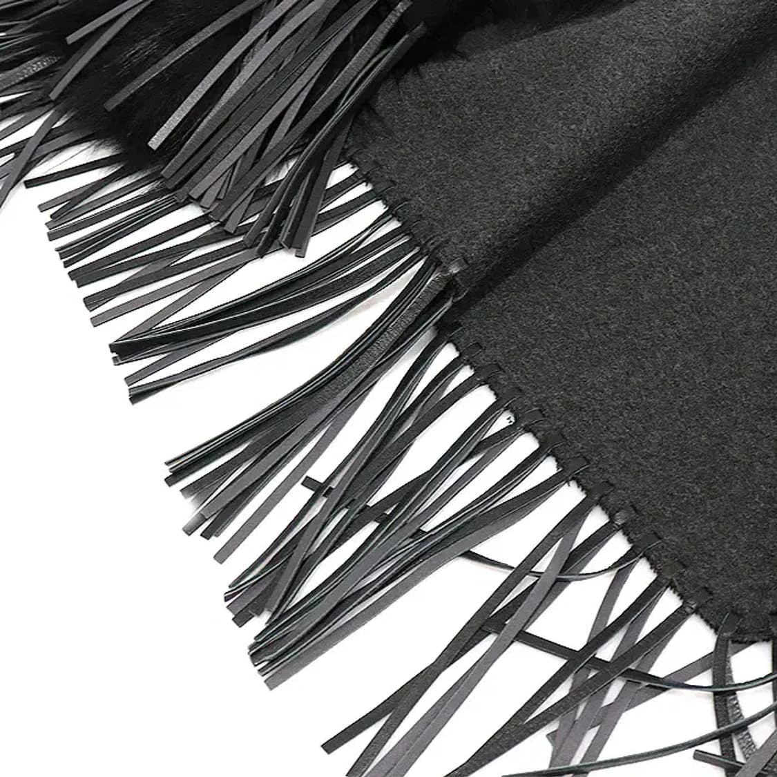 펜디 FVG494 울 캐시미어 폭스 퍼 판초 케이프 CO76920FD 상품이미지5