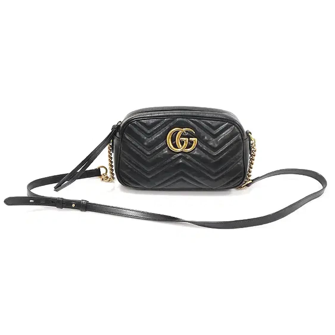 구찌 447632 블랙 GG 마몽 스몰 체인 숄더백 EP35918GU 상품이미지1