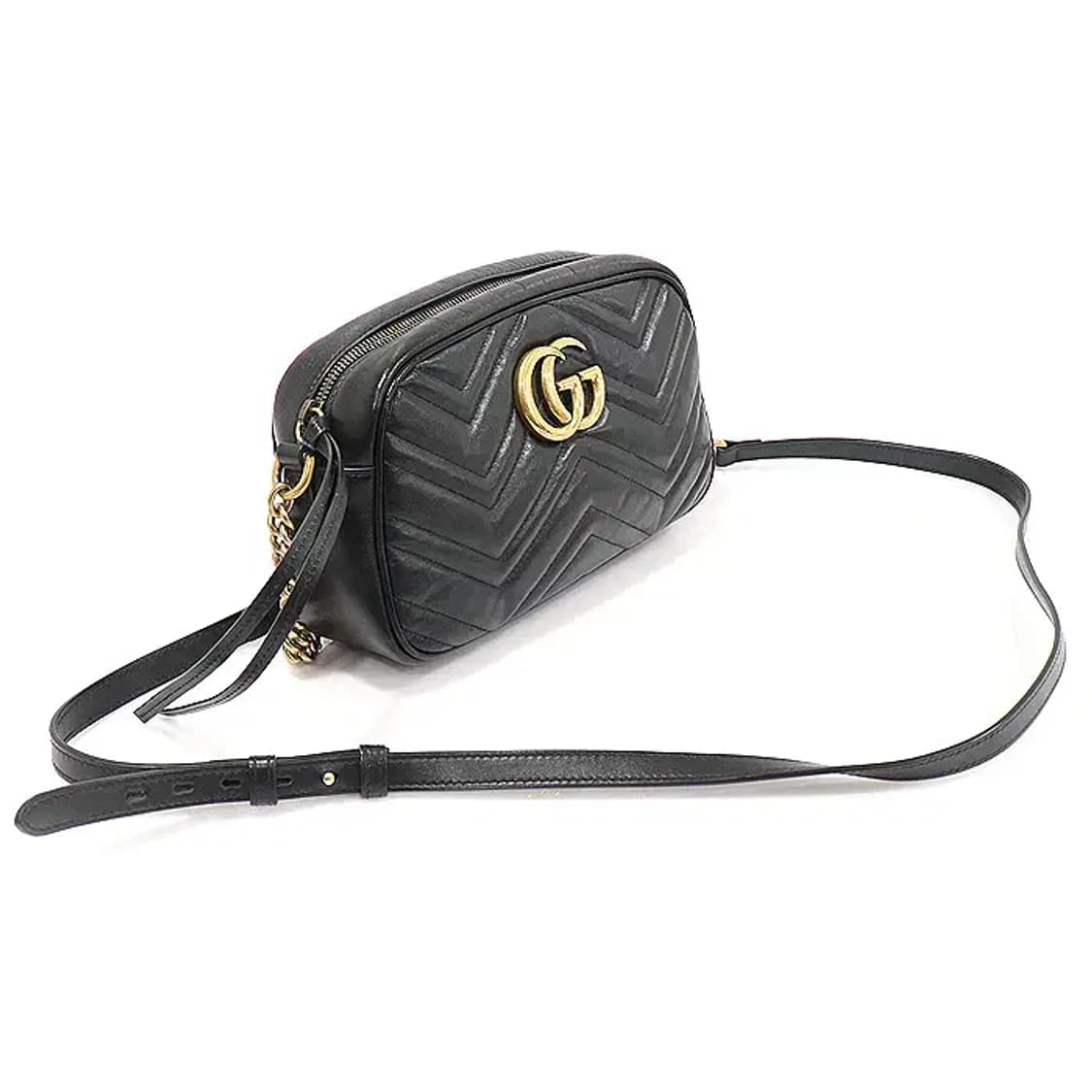 구찌 447632 블랙 GG 마몽 스몰 체인 숄더백 EP35918GU 상품이미지3