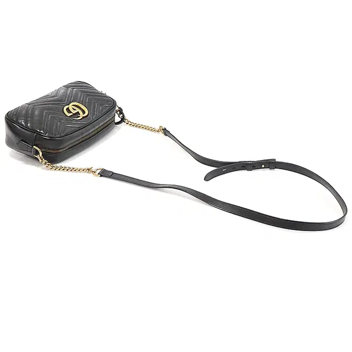 구찌 447632 블랙 GG 마몽 스몰 체인 숄더백 EP35918GU 상품이미지4