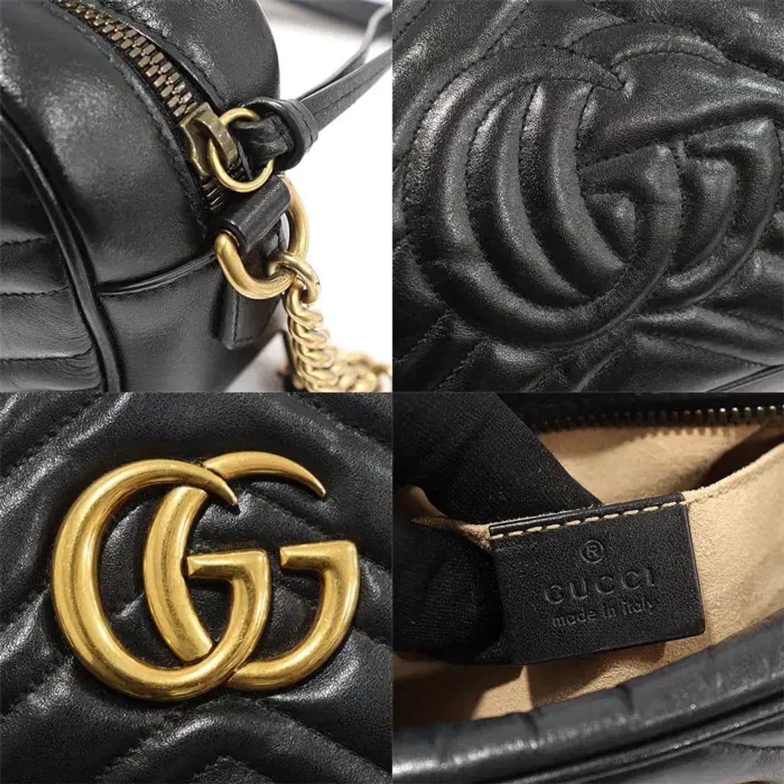 구찌 447632 블랙 GG 마몽 스몰 체인 숄더백 EP35918GU 상품이미지7