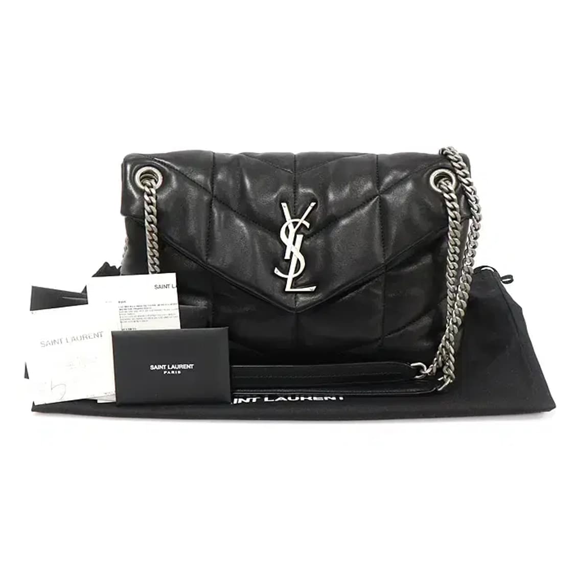 생로랑 577476 블랙 루루 푸퍼 스몰 체인 숄더백 CO10714YSL 상품이미지2