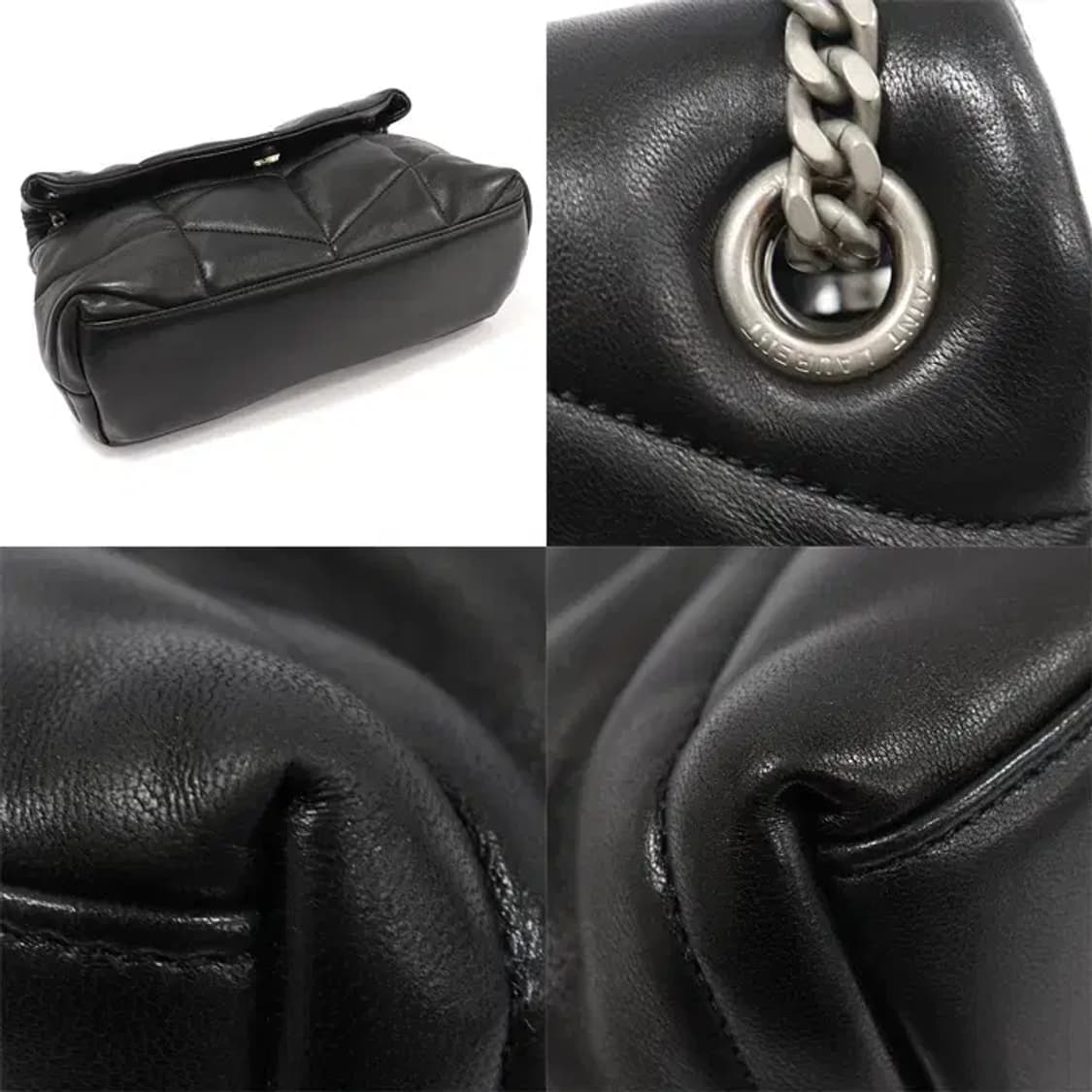 생로랑 577476 블랙 루루 푸퍼 스몰 체인 숄더백 CO10714YSL 상품이미지5