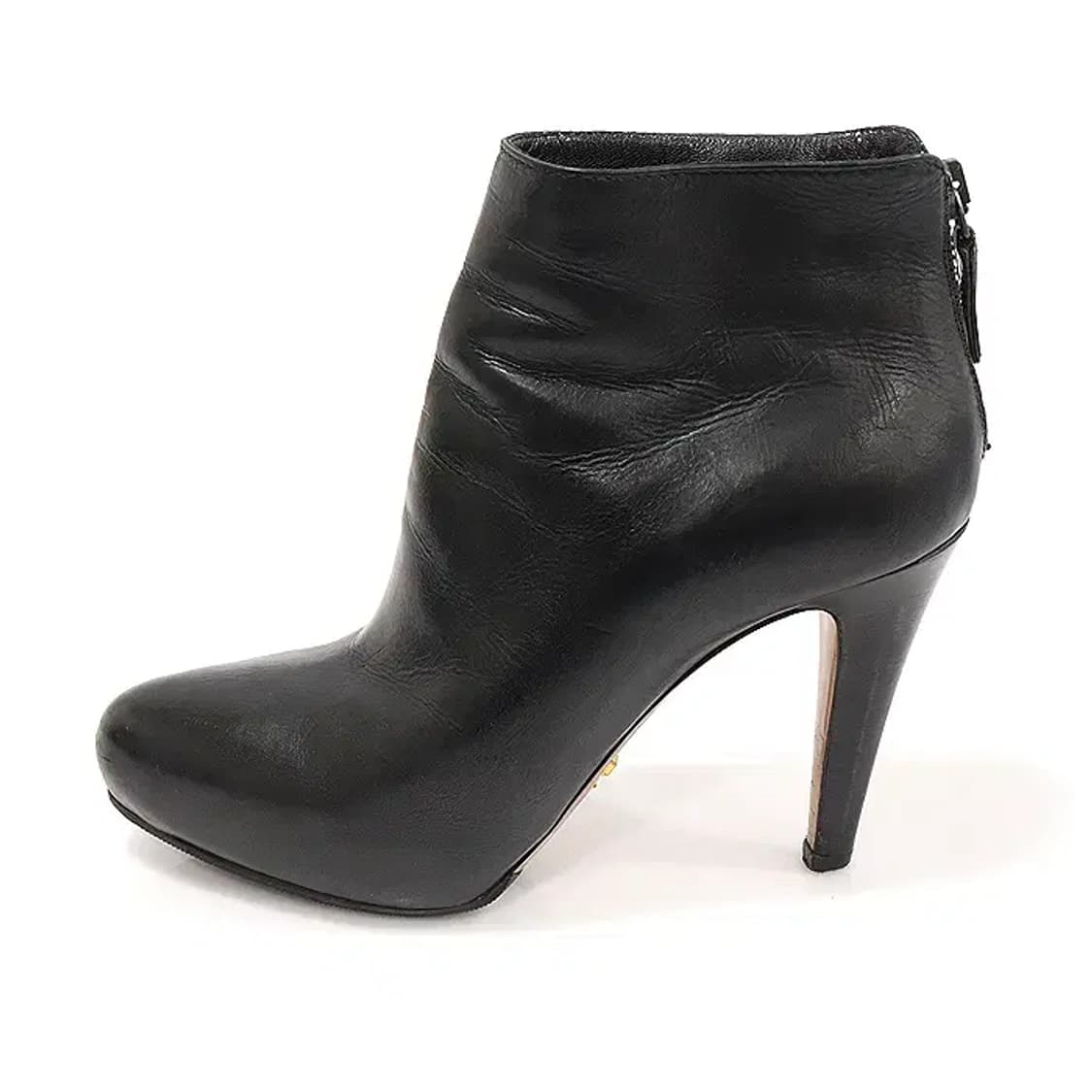 프라다 블랙 레더 지퍼 여성 앵클 부츠 35 CO36187PR 상품이미지3